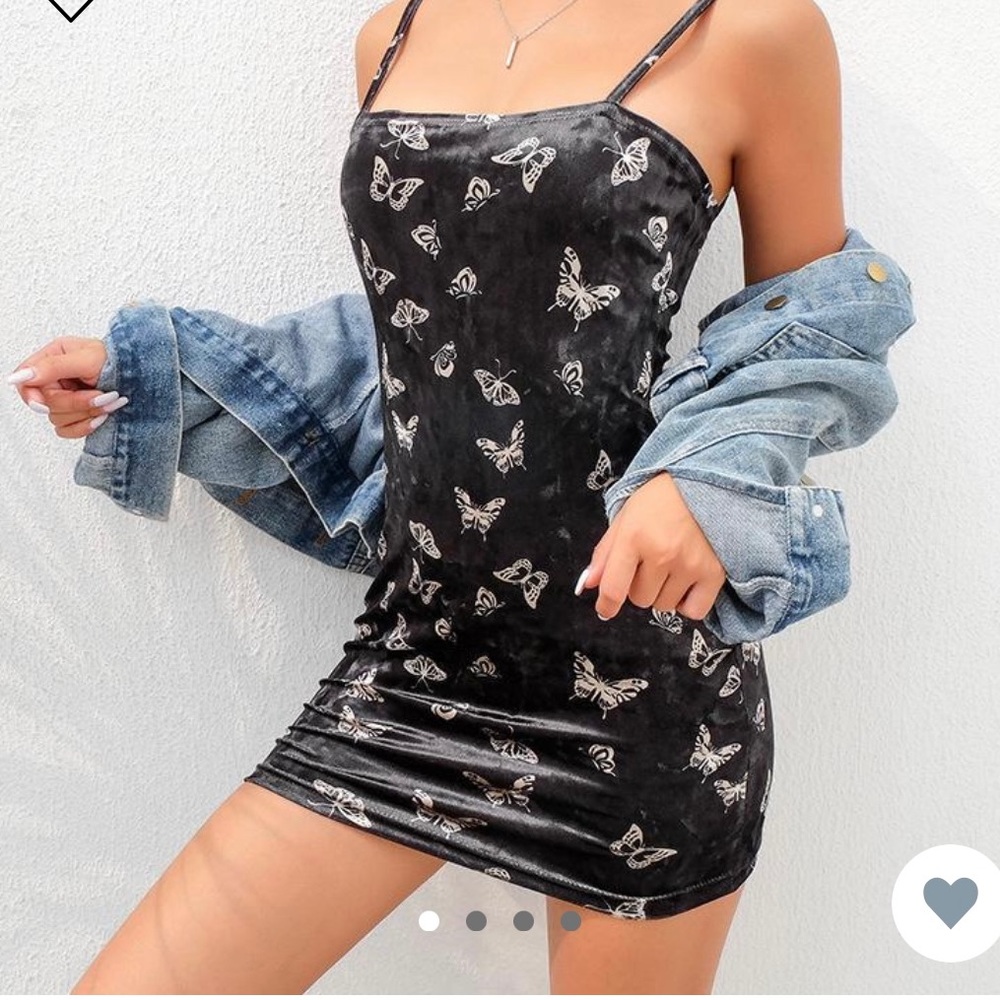 black mini dress